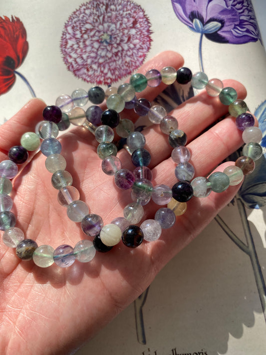 Fluorite Stretch Bracelet 8mm - Moon Room Shop and Wellness