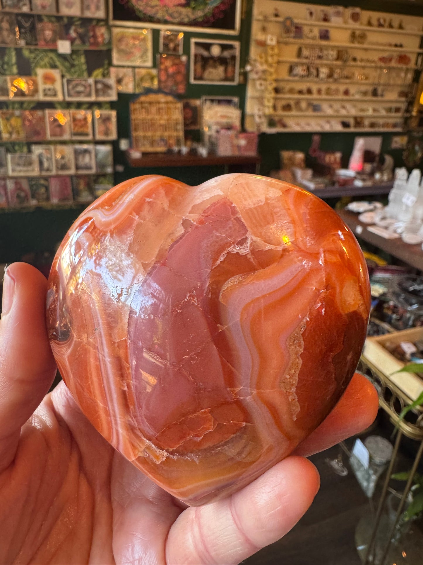 Carnelian Heart 408 g Madagascar - Moon Room Shop and Wellness