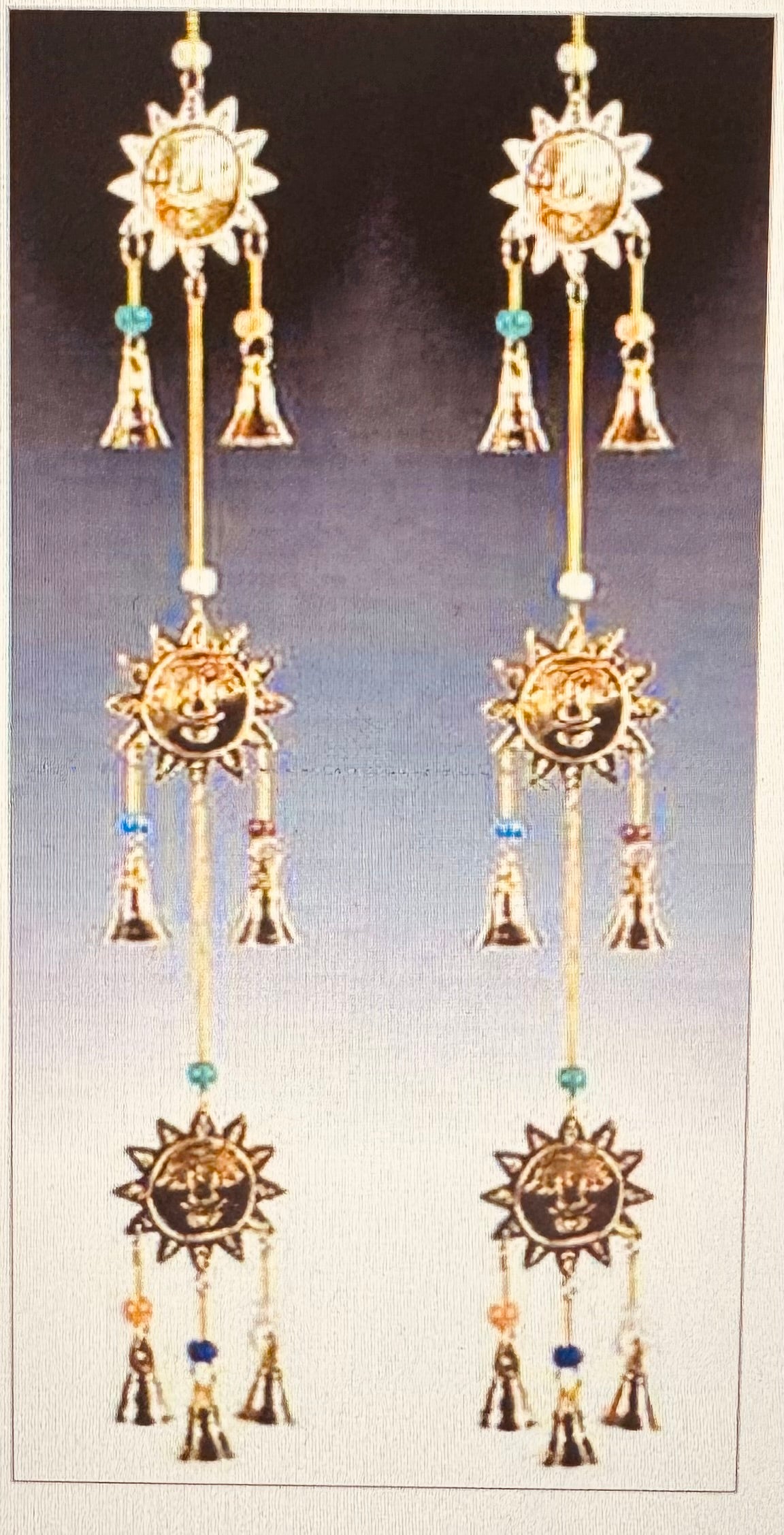 Triple Sun Brass Chime 22" L - Moon Room Shop and Wellness