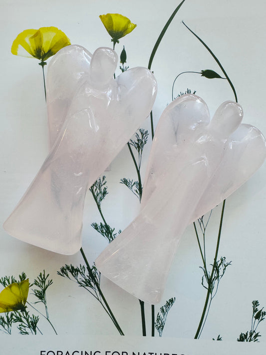 Rose Quartz Angel 4 inch- Brazil Serene Beauty - Moon Room Shop and Wellness