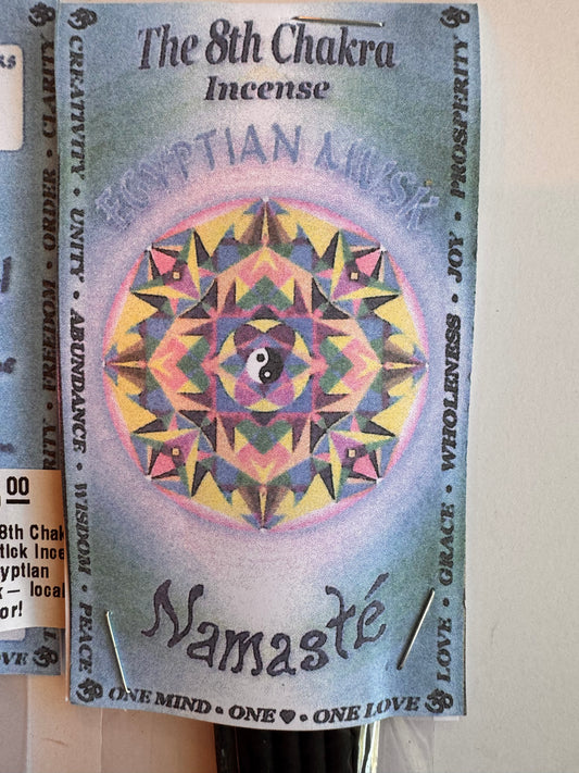 The 8th Chakra 10 Stick Incense -Egyptian Musk- local vendor!