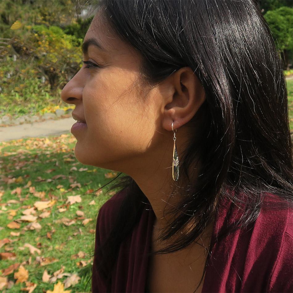 Kenindah Abalone Earrings - Sterling Silver - Moon Room Shop and Wellness