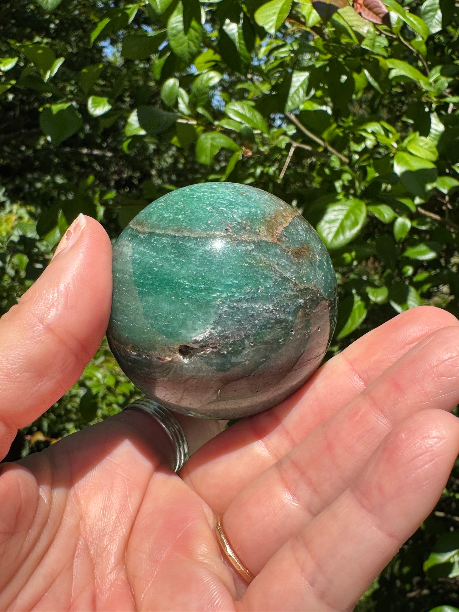 Green Aventurine  Beautiful Sphere - Brazil  208 g - Moon Room Shop and Wellness