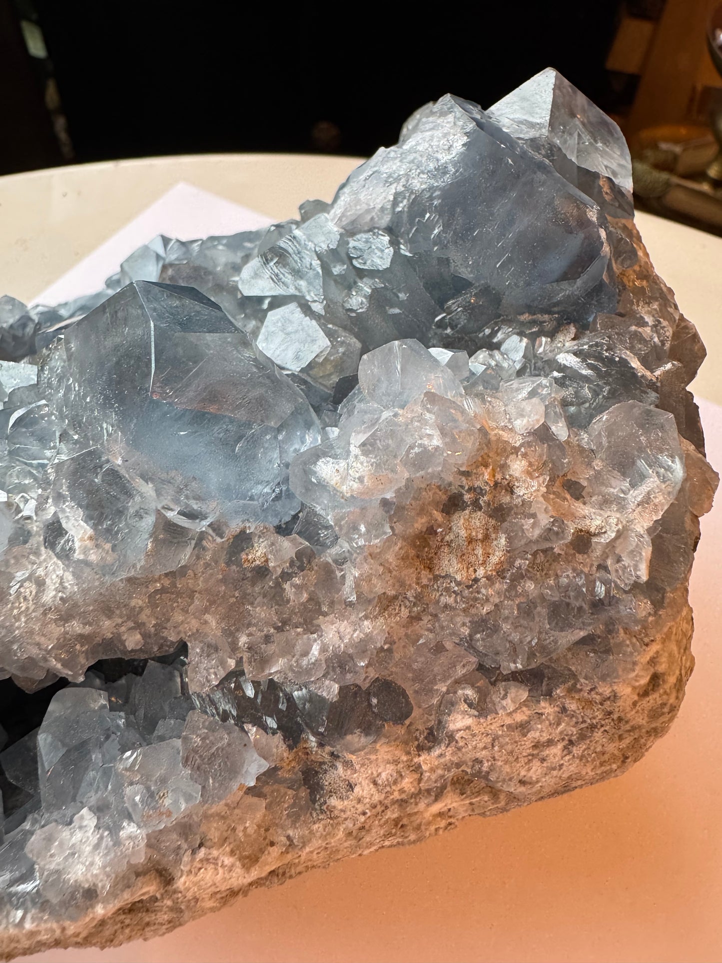 Celestite Geode 7.24 lb - Moon Room Shop and Wellness