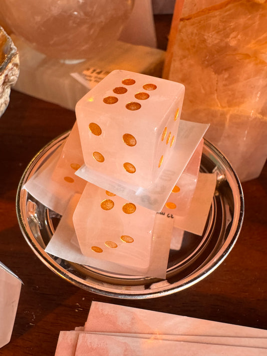 Rose Quartz Dice - Moon Room Shop and Wellness