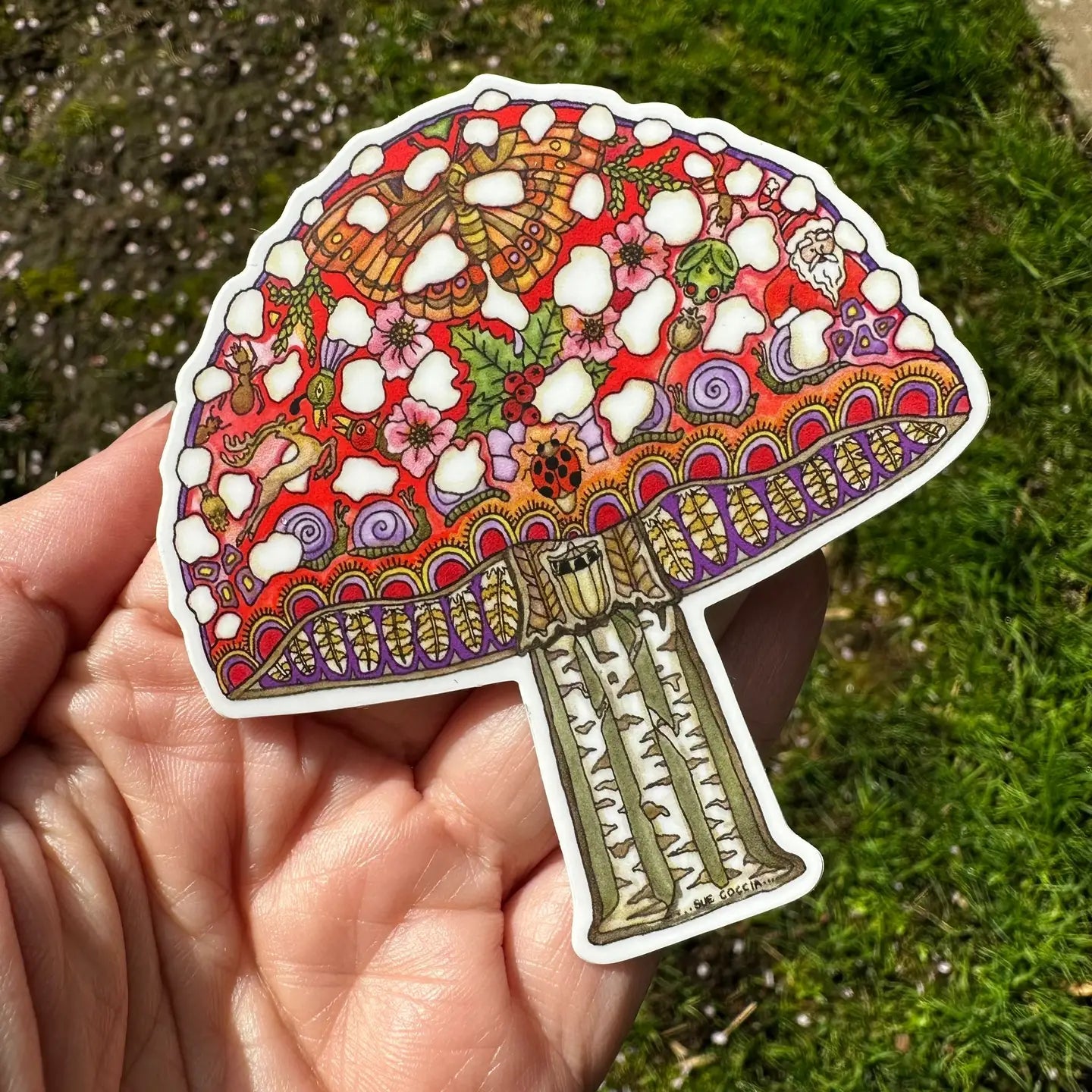 Mushroom Sticker by Earth Art International - Moon Room Shop and Wellness