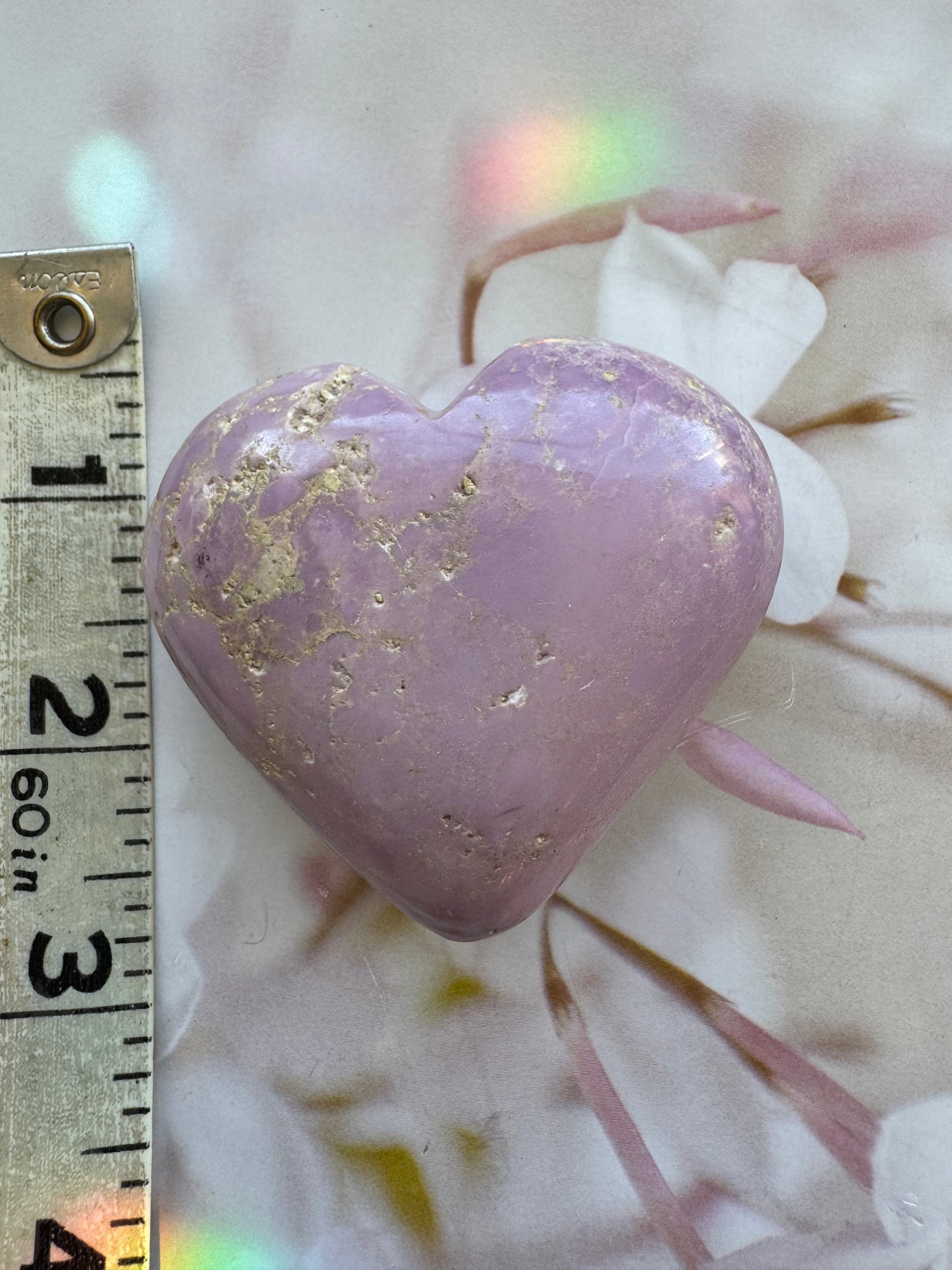 Phosphosiderite Heart 95 g Peru Pastel Beauty - Moon Room Shop and Wellness