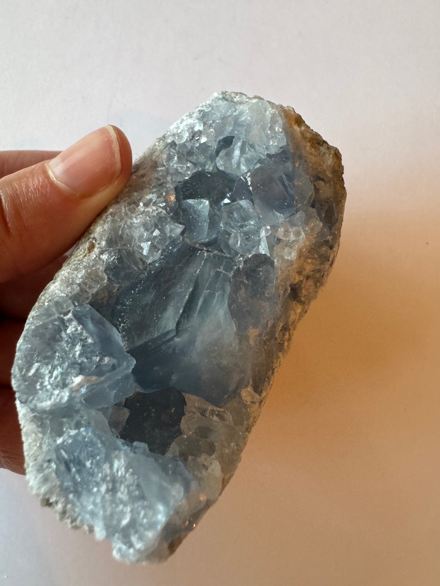 Celestite Cluster 303 g - Moon Room Shop and Wellness