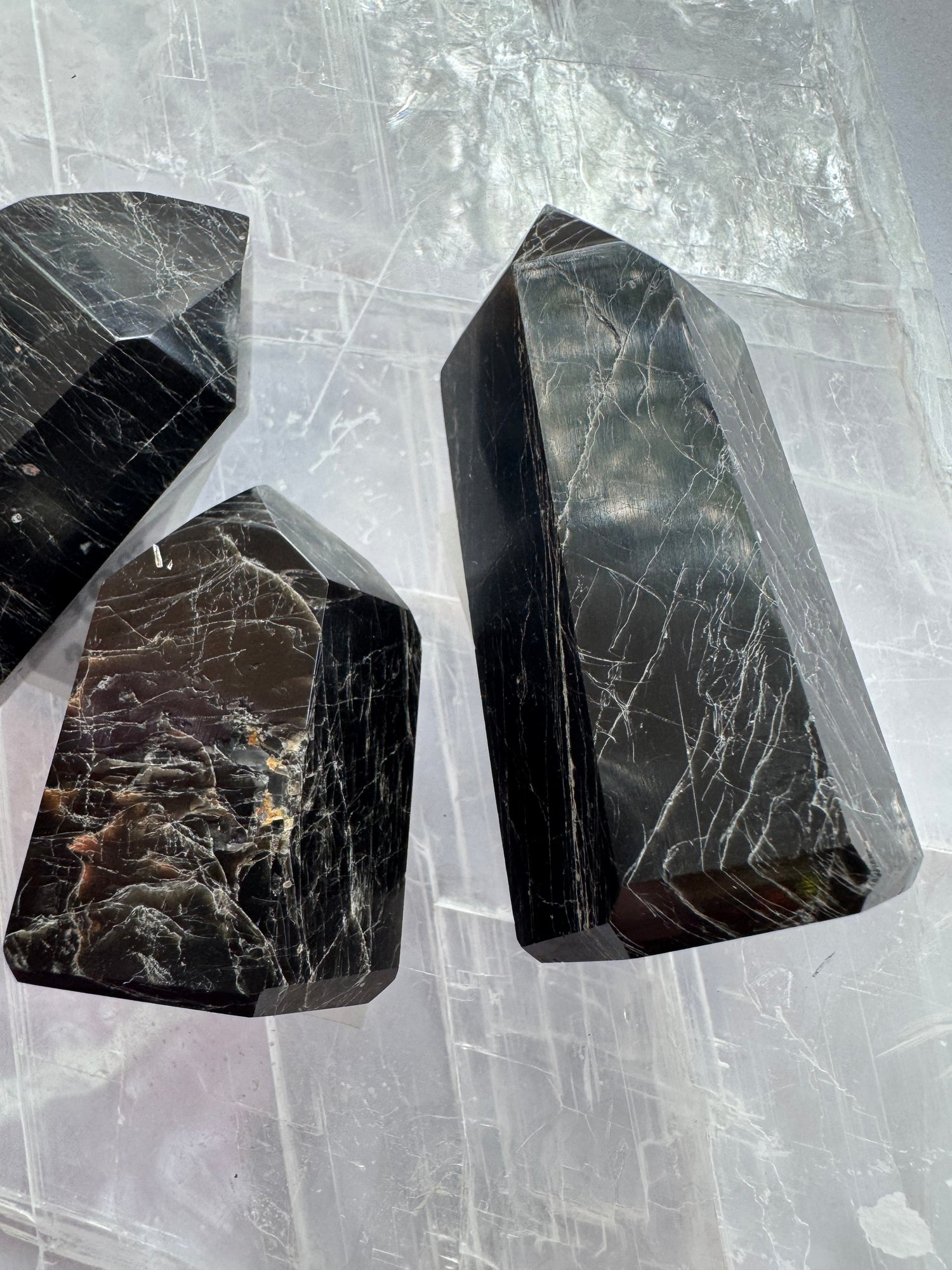 Black Tourmaline w Iron Mini Towerszz - Moon Room Shop and Wellness