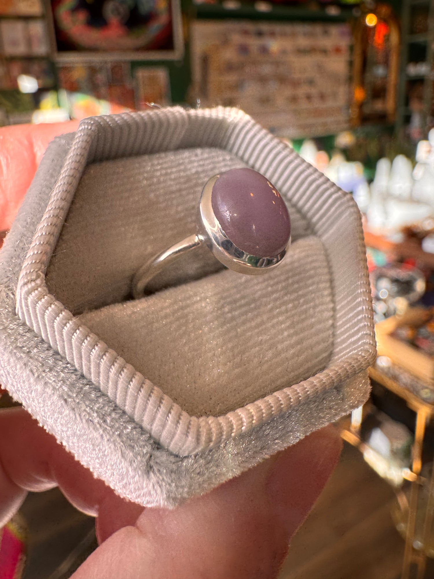 Kunzite Sterling Silver Ring Size 6 - Moon Room Shop and Wellness