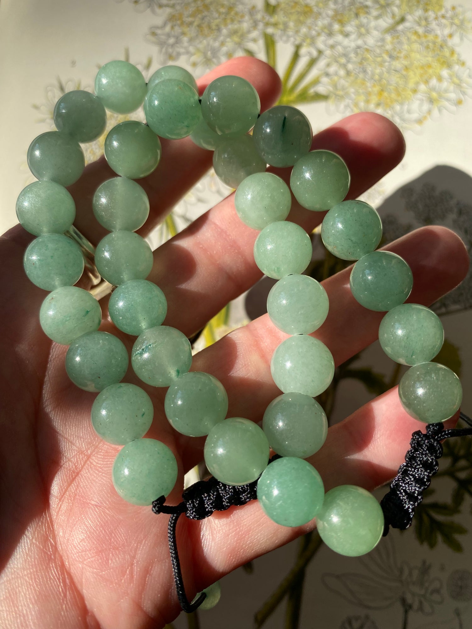 Green Aventurine  Adjustable Bracelet 10 mm - Moon Room Shop and Wellness