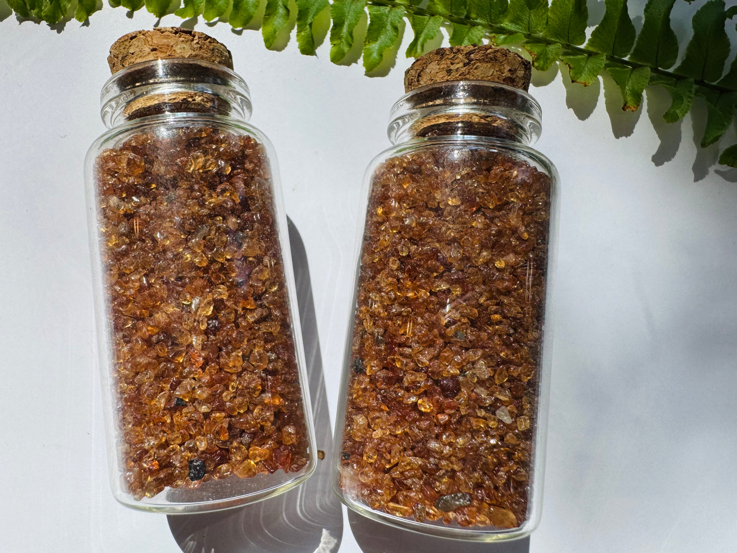 Spessartine Gem Chip 25 ml Glass Jar - Moon Room Shop and Wellness