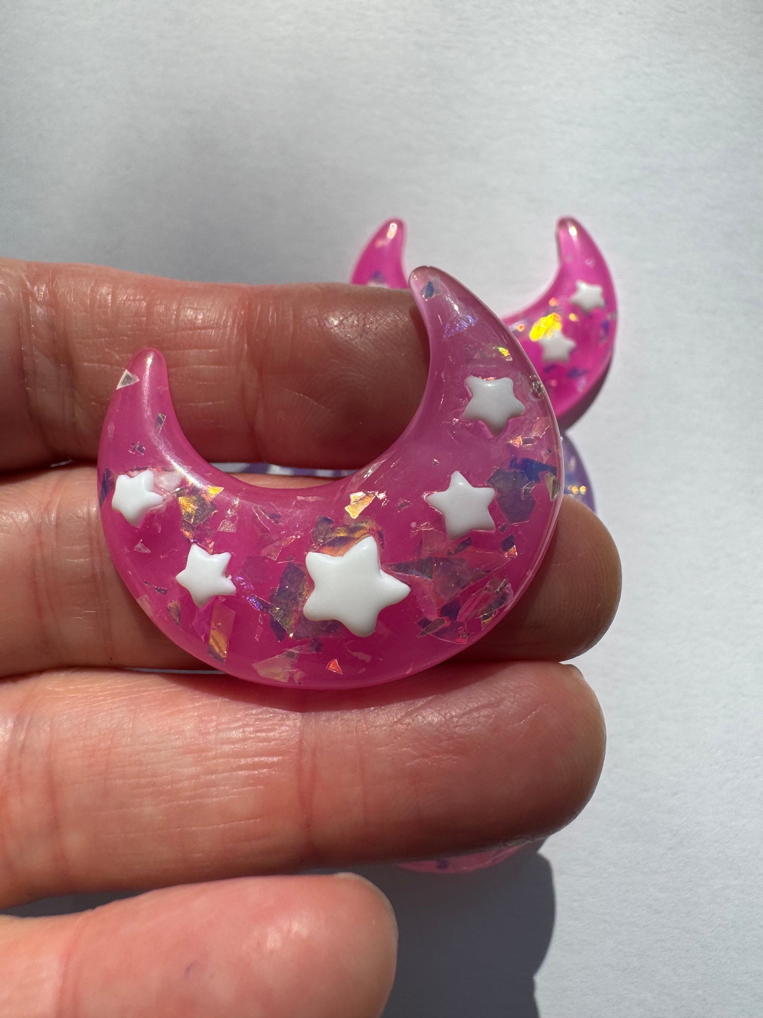 Sparkly Crescent Moon Charm - Moon Room Shop and Wellness