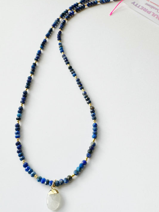 Lapis Moonstone Handmade Necklace - Moon Room Shop and Wellness