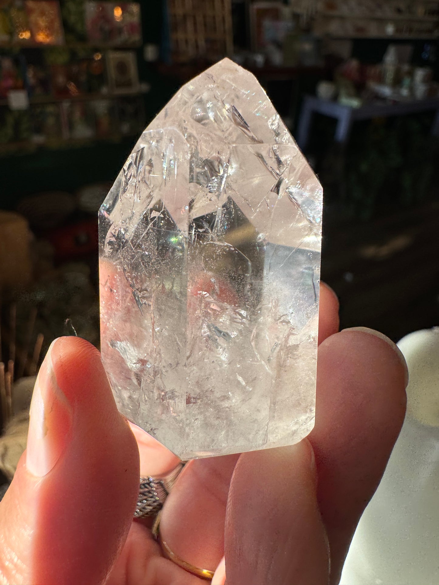 Rainbow Crackle Quartz Tower 51 g Brazil - Moon Room Shop and Wellness