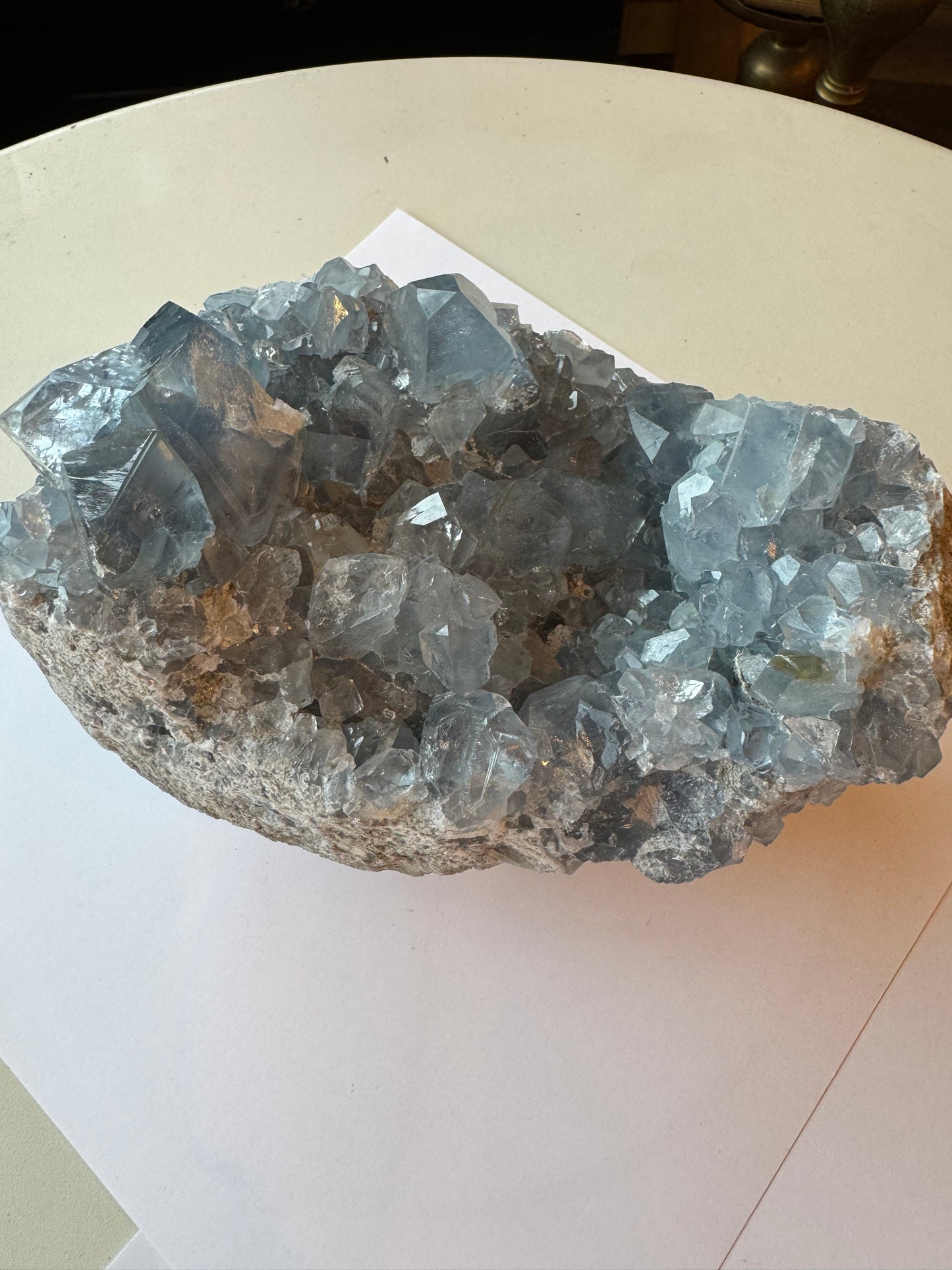 Celestite Geode 7.24 lb - Moon Room Shop and Wellness