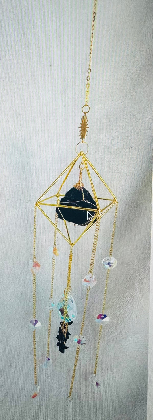 Black Obsidian Suncatcher - Moon Room Shop and Wellness