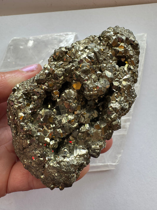 High Grade Peruvian Pyrite Cluster 1.03 lb Peru - Moon Room Shop and Wellness