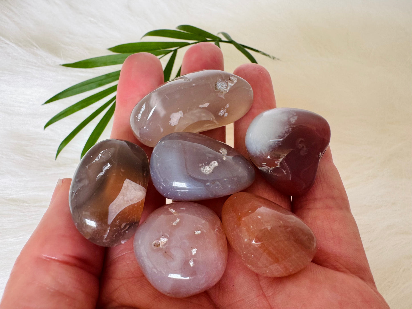 Grey Agate Tumbled - Moon Room Shop and Wellness