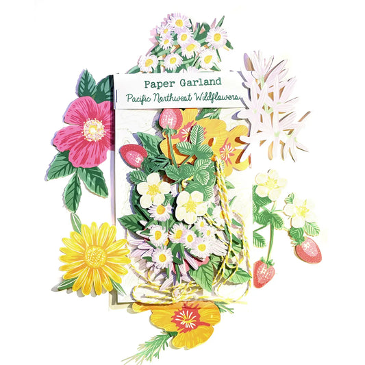 Pacific Northwest Wildflowers Paper Garland - Moon Room Shop and Wellness