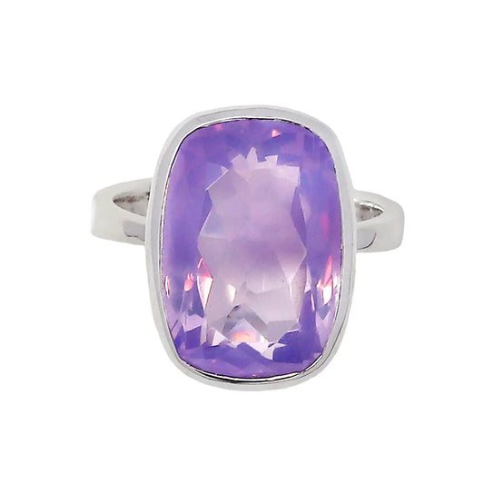 Lavender Amethyst  Sterling Silver Ring Size 8