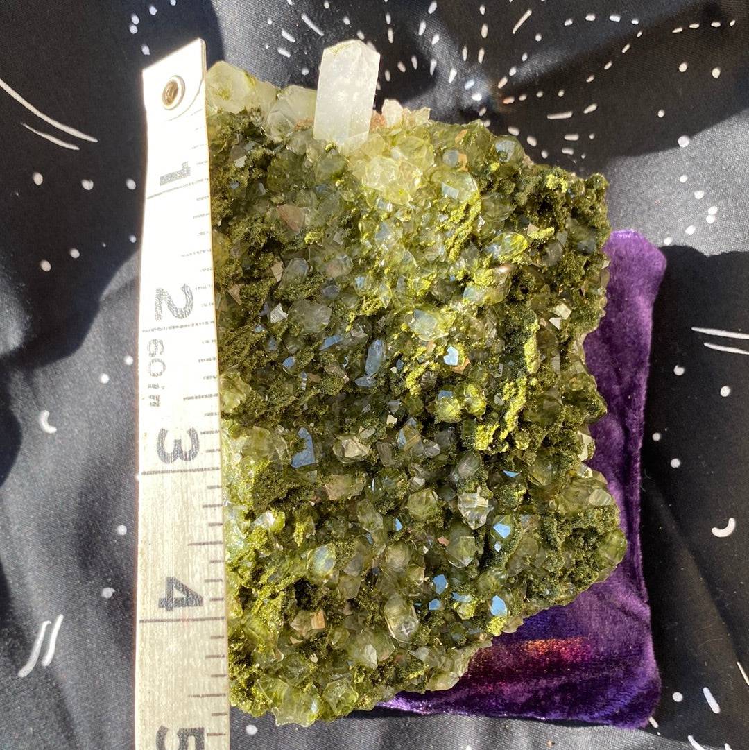 Epidote Quartz Specimen 1.3 lbs - Moon Room Shop and Wellness