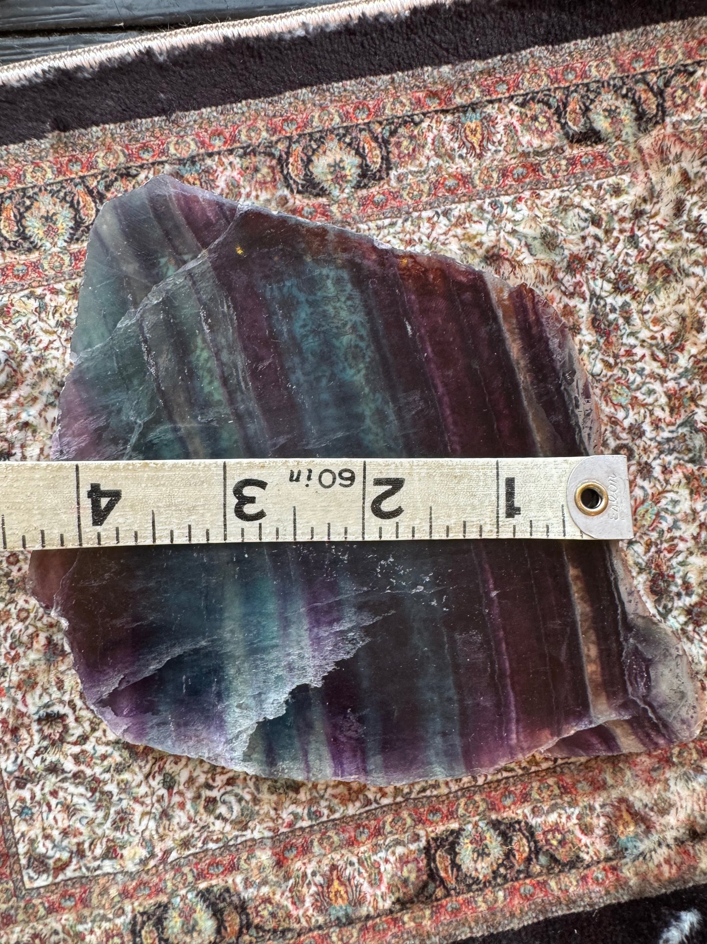 Rainbow Fluorite Slab 318 g with Stand Beauty!