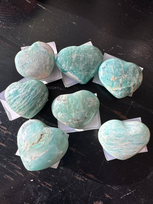 Amazonite Mini Heart - Moon Room Shop and Wellness