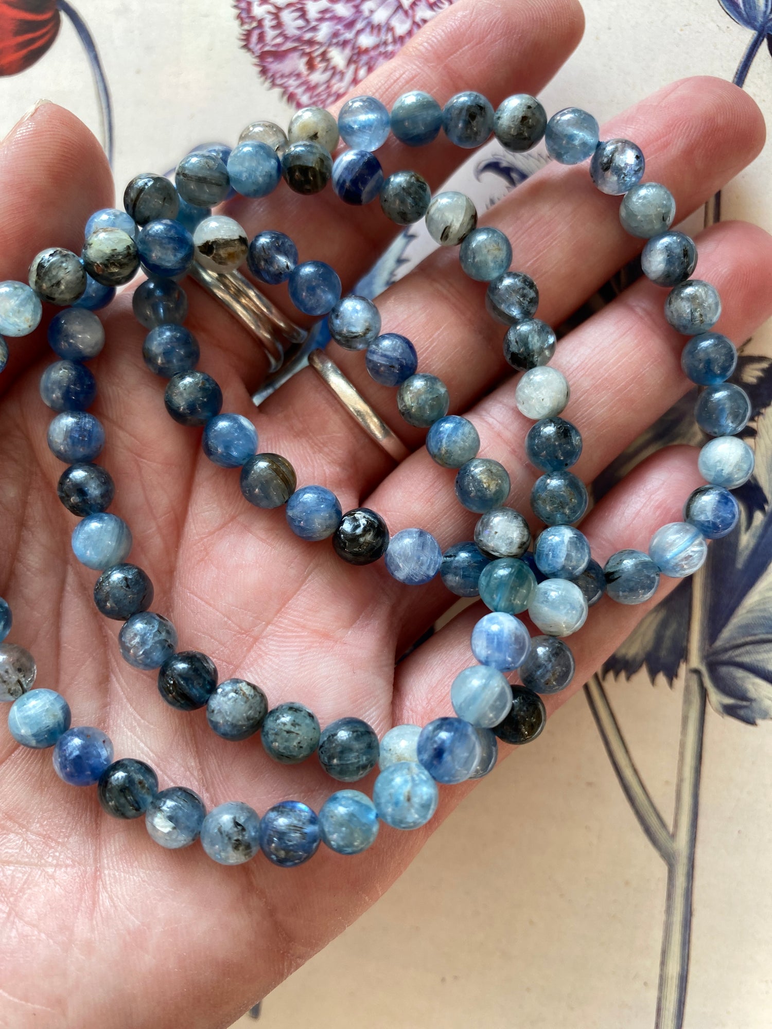 Blue Kyanite 6mm Stretch Bracelet - Moon Room Shop and Wellness