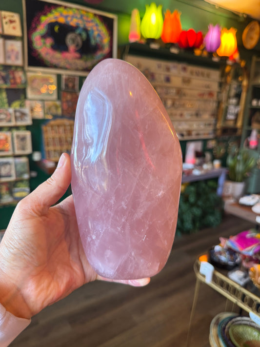 Rose Quartz Freeform 4.2 lb Madagascar Beauty - Moon Room Shop and Wellness
