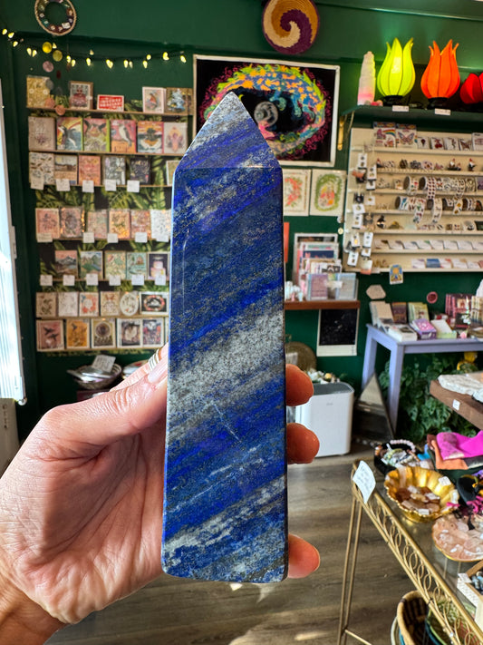 Lapis Lazuli Tower 1.41 lbs Afghanistan - Moon Room Shop and Wellness