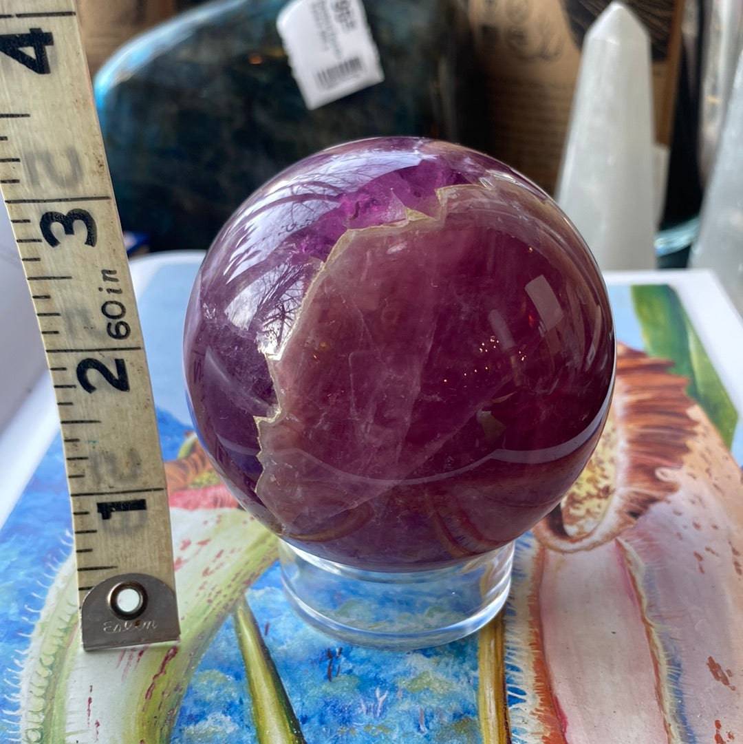 Rainbow Fluorite Sphere 1.31 lbs - Moon Room Shop and Wellness