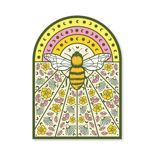 Bee Burst Vinyl Sticker by Graphic Heart - Moon Room Shop and Wellness