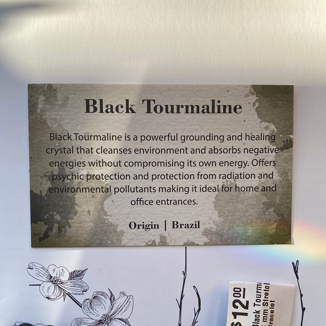 Black Tourmaline 8 mm Stretch Bracelet - Moon Room Shop and Wellness