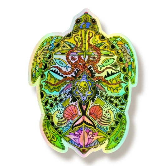 Sea Turtle  Sticker by Earth Art International - Moon Room Shop and Wellness