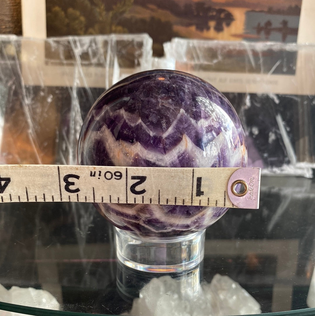 Chevron Amethyst Sphere 1.49 lbs - Moon Room Shop and Wellness