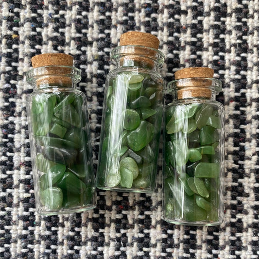 Nephrite Jade Chips in Jar - Moon Room Shop and Wellness