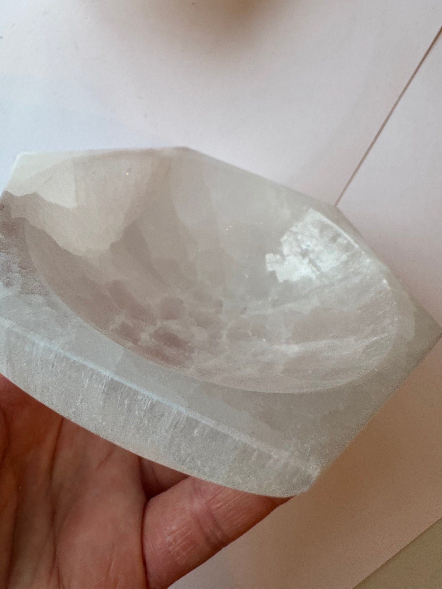 Selenite (satin spar) Hexagon Bowl - Moon Room Shop and Wellness