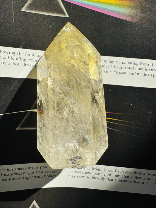 Lemon Quartz Tower 178 g  Brazil Gorgeous - Moon Room Shop and Wellness