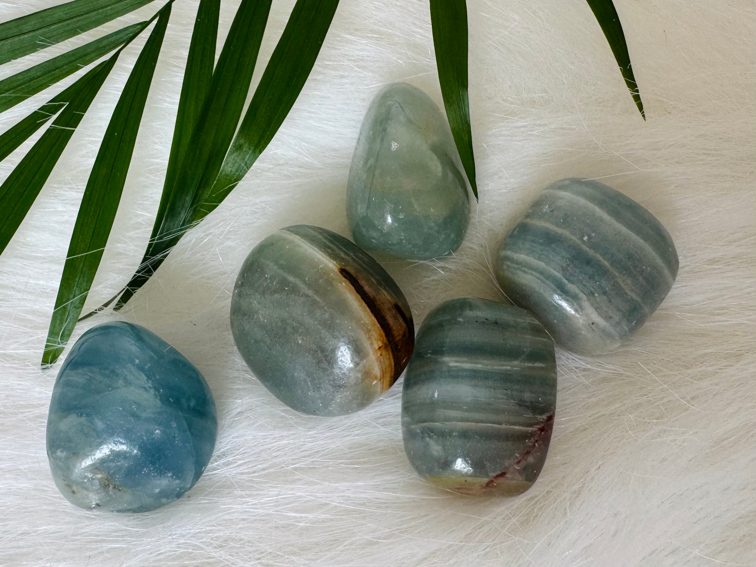 Aqua Calcite Tumbled - Moon Room Shop and Wellness