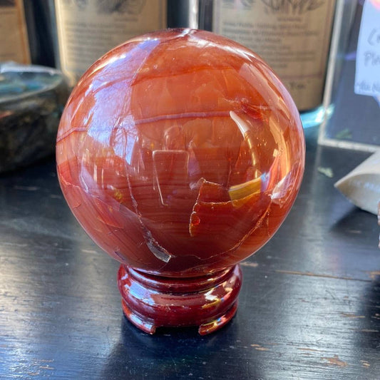 Carnelian Sphere 1.43 lbs - Moon Room Shop and Wellness