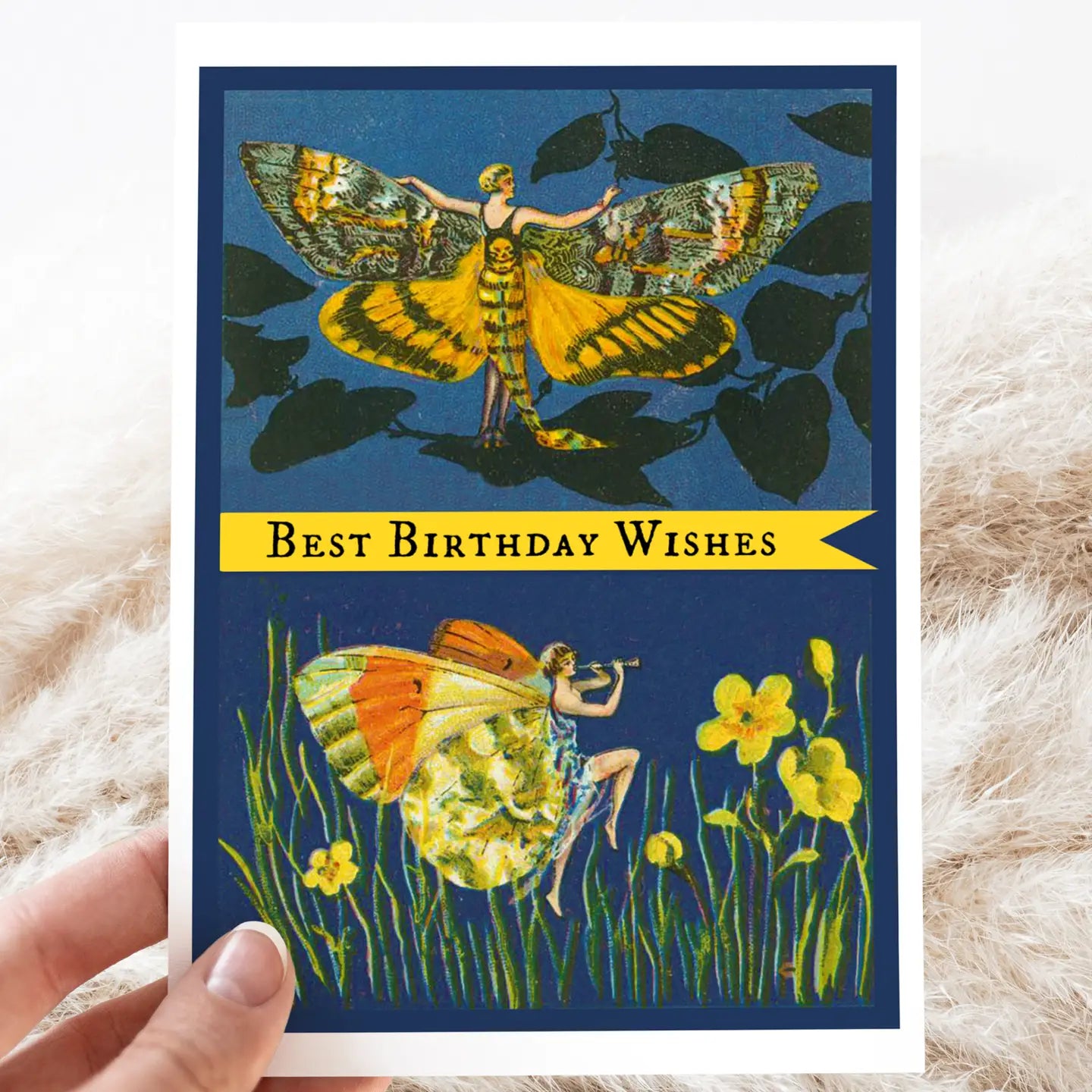 Best Birthday Wishes Butterfly Card- Blank Inside - Moon Room Shop and Wellness