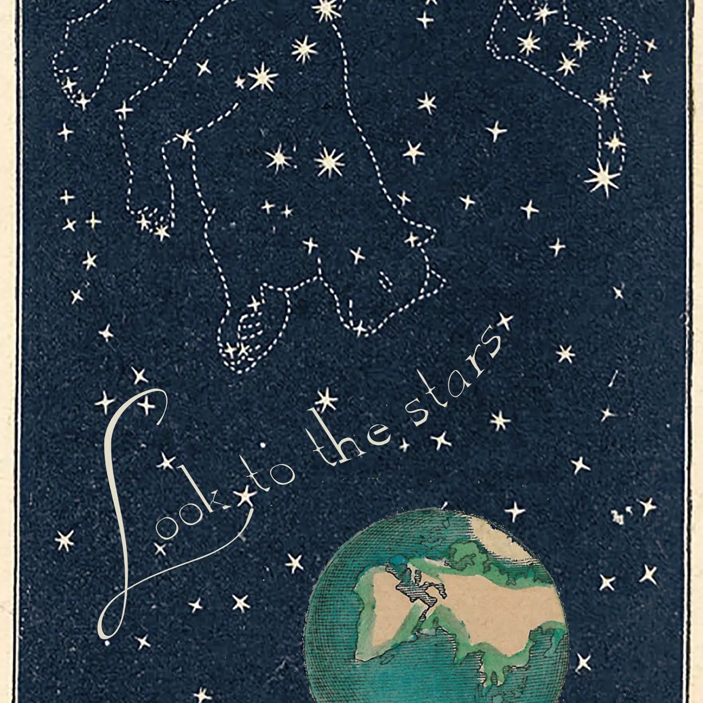 Whimsical Night Sky Greeting Card- Blank - Moon Room Shop and Wellness