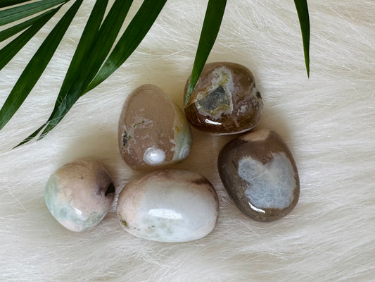 Green Flower Agate Tumbled - Moon Room Shop and Wellness