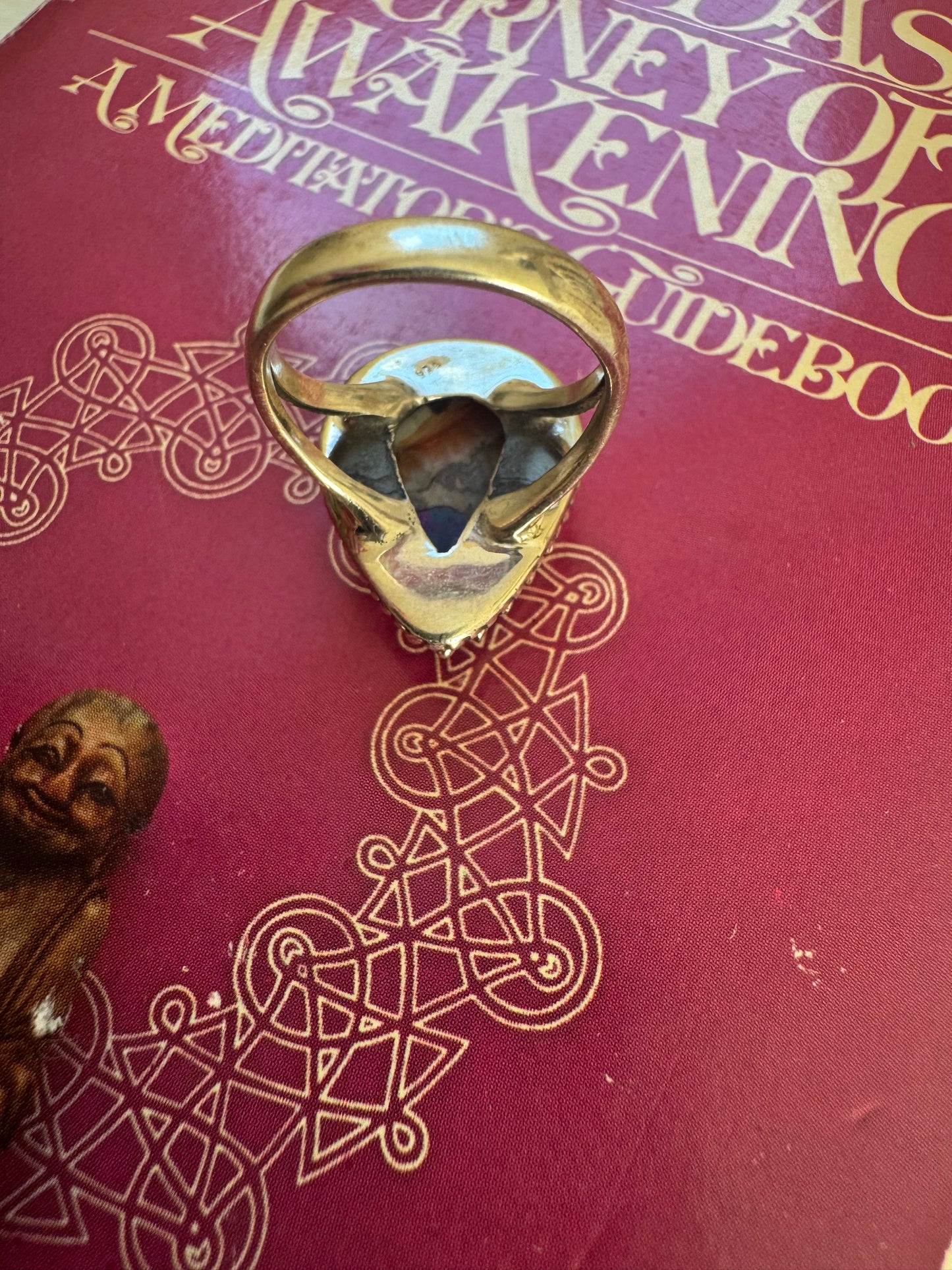 Oyster Copper Turquoise 925 Sterling Silver Ring Size 6.25 - Moon Room Shop and Wellness