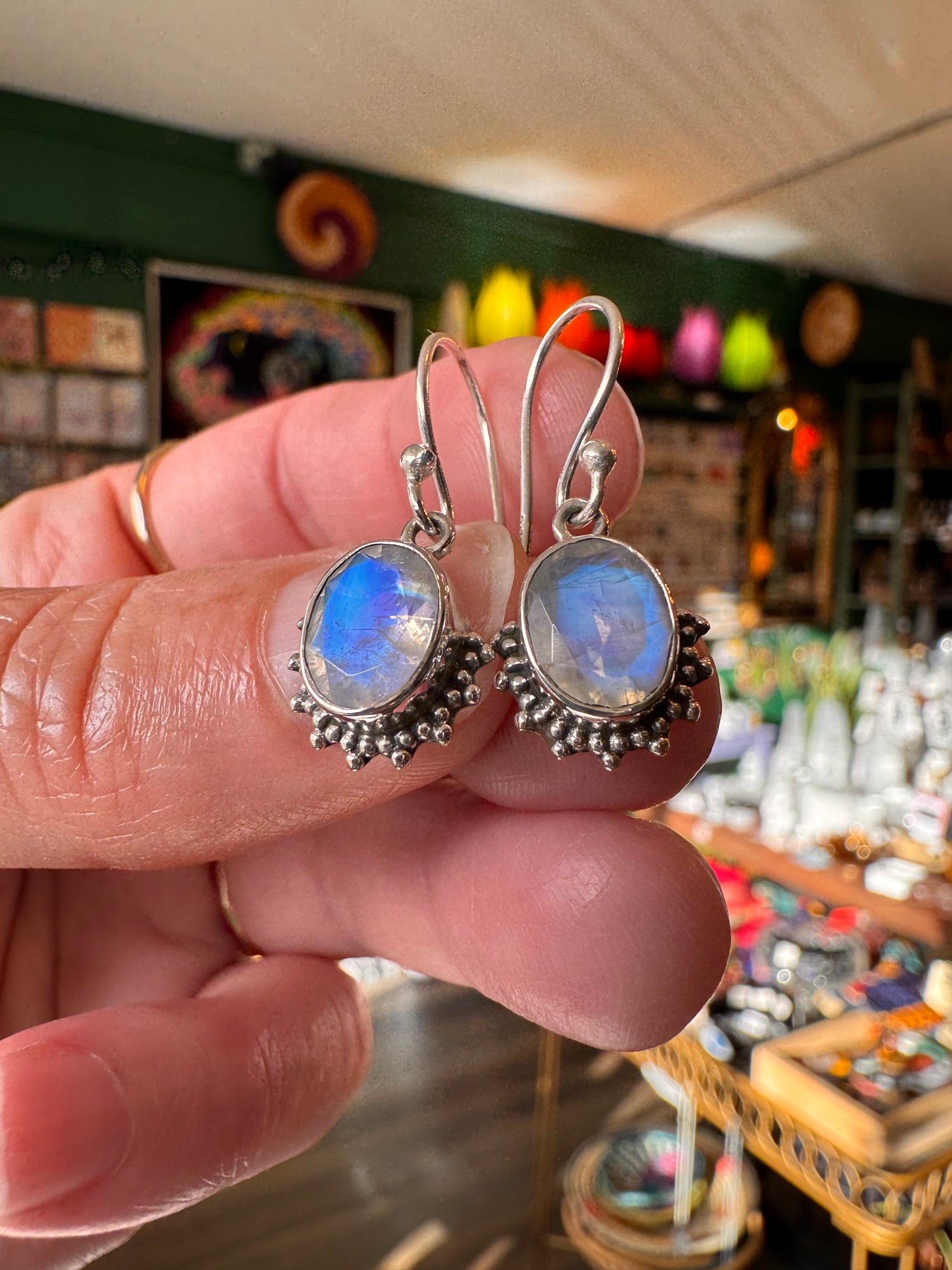Moonstone Sterling Silver Earrings - Moon Room Shop and Wellness