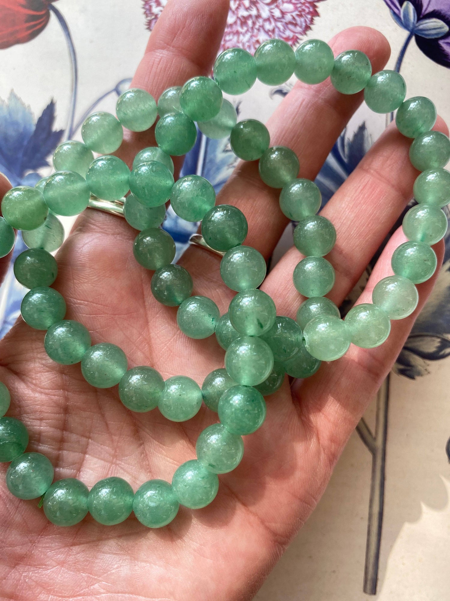 Green Aventurine Stretch Bracelet 8 mm - Moon Room Shop and Wellness