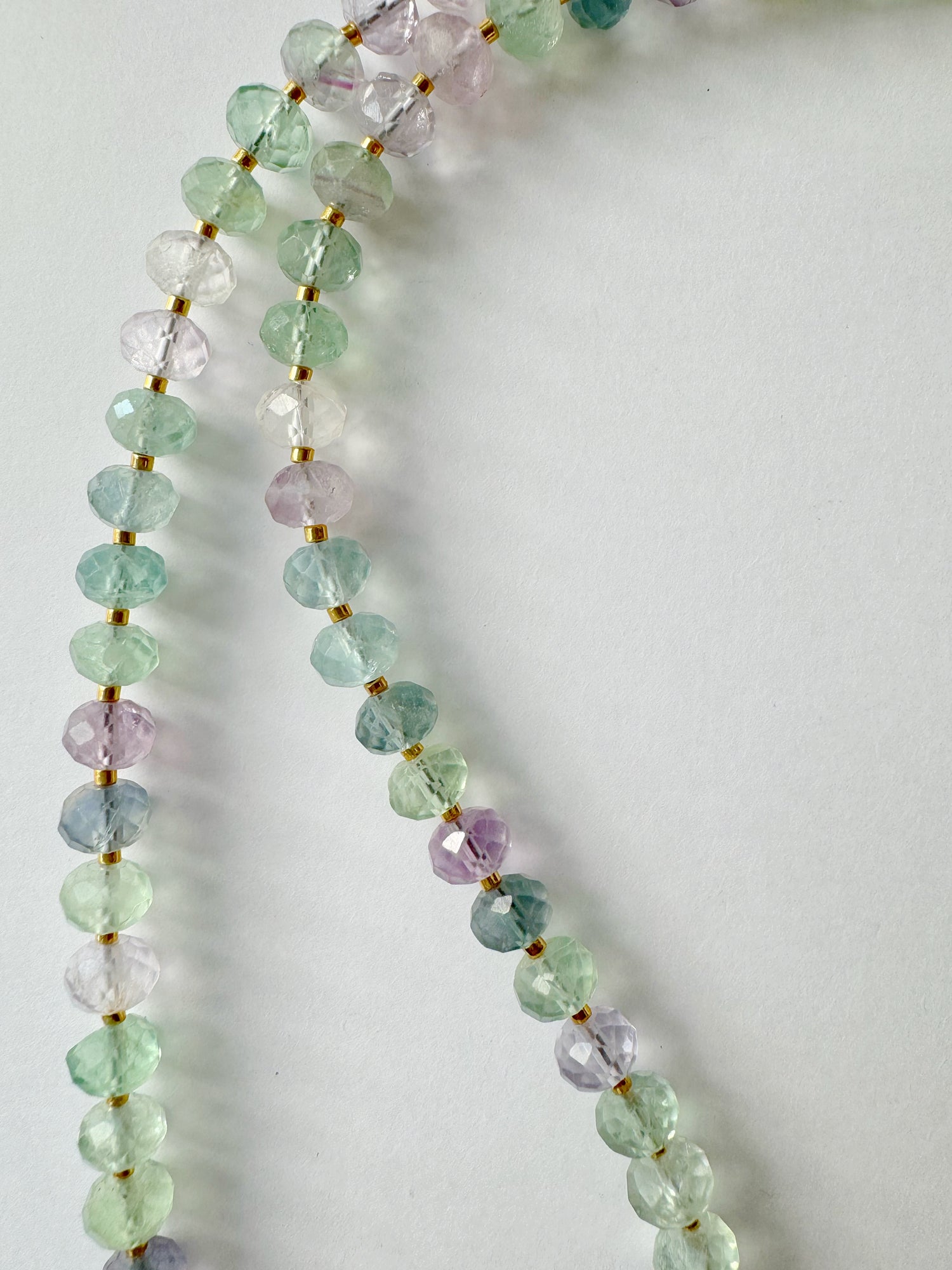 Handmade Fluorite + Citrine Point Healing Gemstone Necklace - Moon Room Shop and Wellness