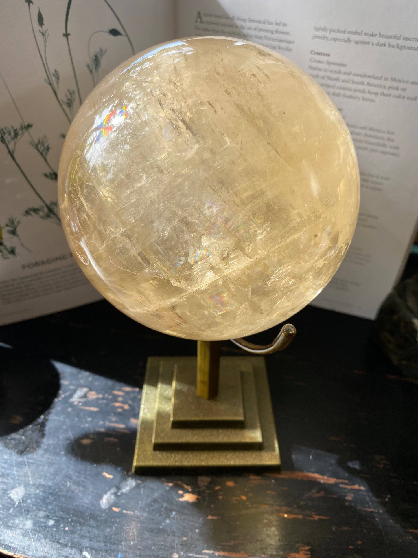 Large Optical Calcite Sphere 6.38 lbs - Moon Room Shop and Wellness