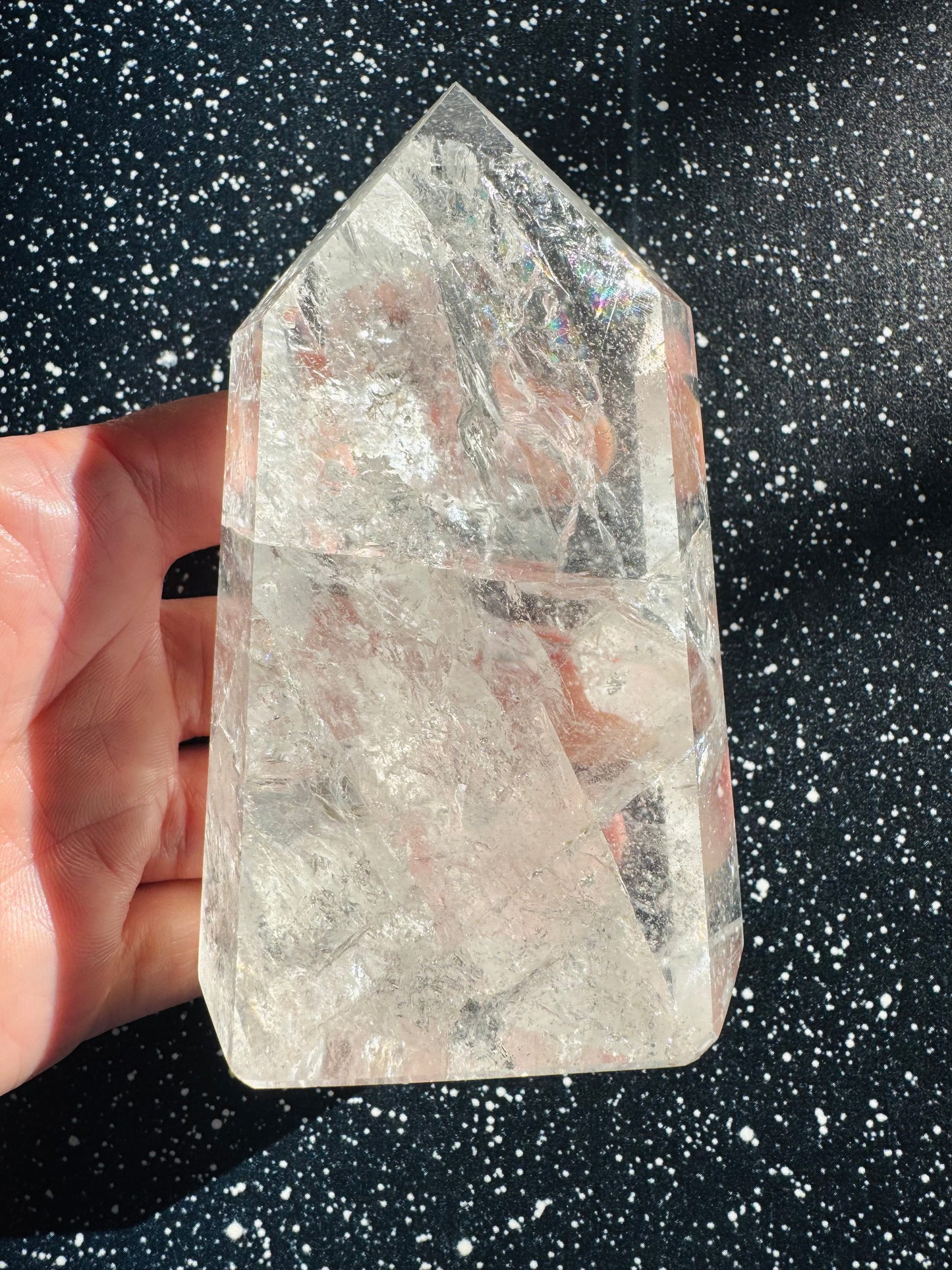 Clear Quartz Tower 440 g Brazil Beauty - Moon Room Shop and Wellness